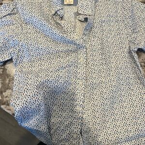 Men's Blue Patterned Shirt